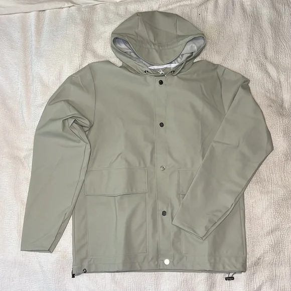 Rains Jackets Coats Rains Short Hooded Coat Cement M Poshmark